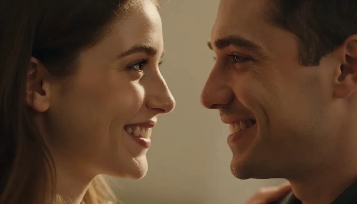 Das KI-Video zeigt ein warmes Lächeln und freudige Gesichtsausdrücke