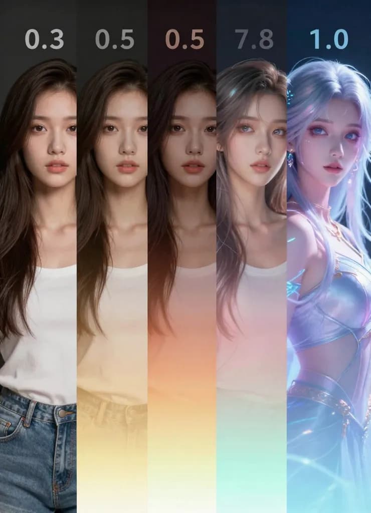 GPT IMAGE 2 image to image: strength slider between subtle (0.3) and dramatic (1.0) transforms