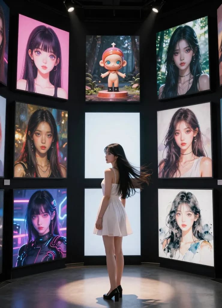 GPT IMAGE 2 image to image: before and after grid covering anime, 3D, oil painting, and cyberpunk styles