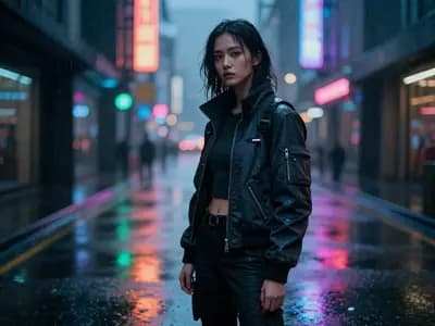 Cyberpunk Street Girl