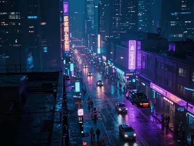 Neon Cyberpunk City
