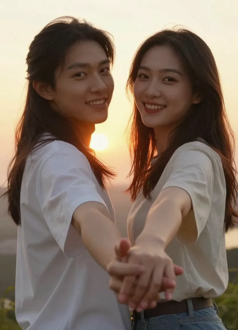 Ein Herz aus Sonnenuntergang